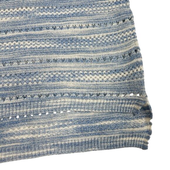 Royal Robbins Blue Boxy Short Sleeve Open Knit Pullover Sweater Women’s Medium - Picture 5 of 8